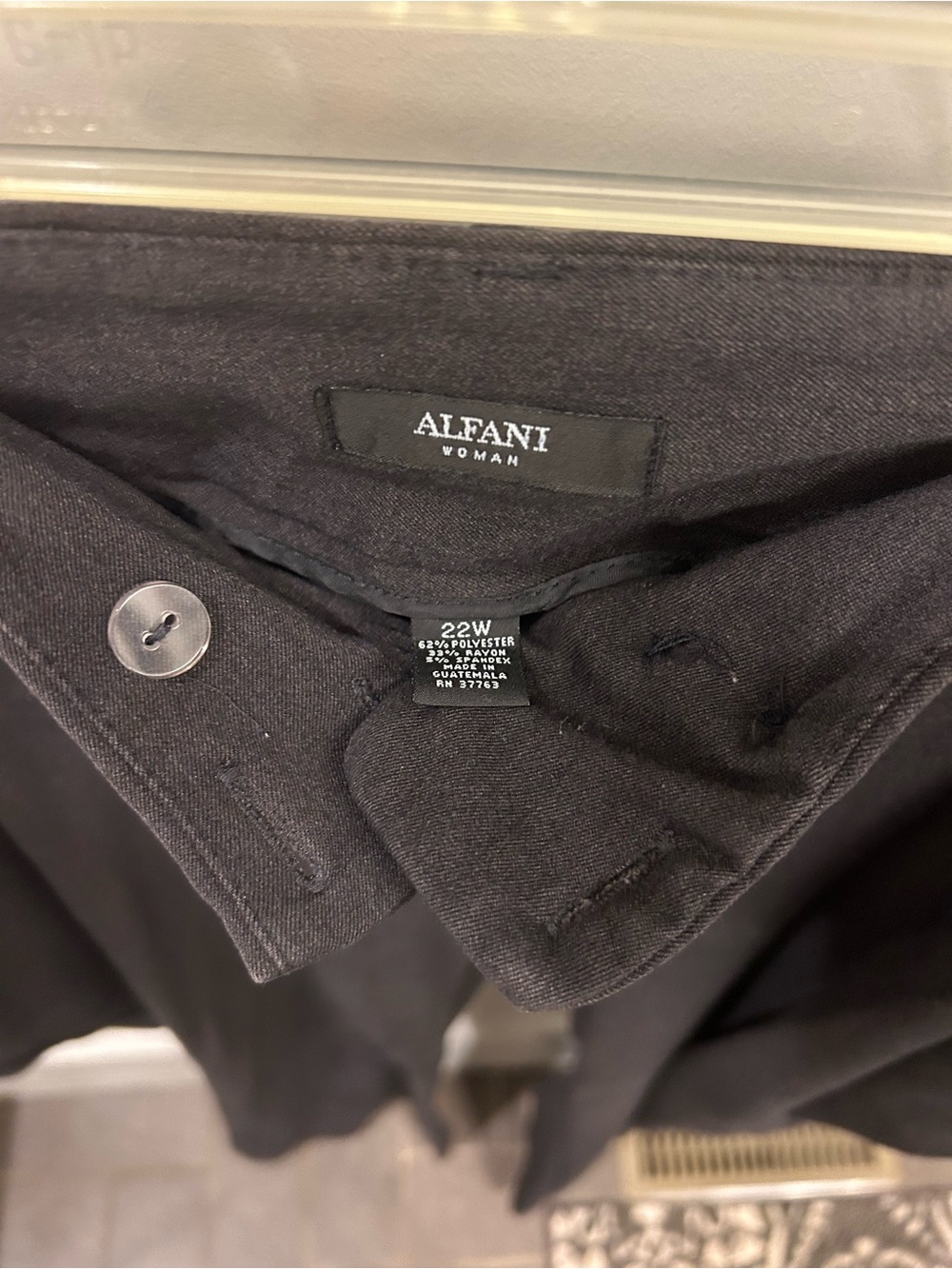 Alfani Woman Dark Gray Wide Leg Dress Pants with Relaxed Silhouette - Picture 2 of 3